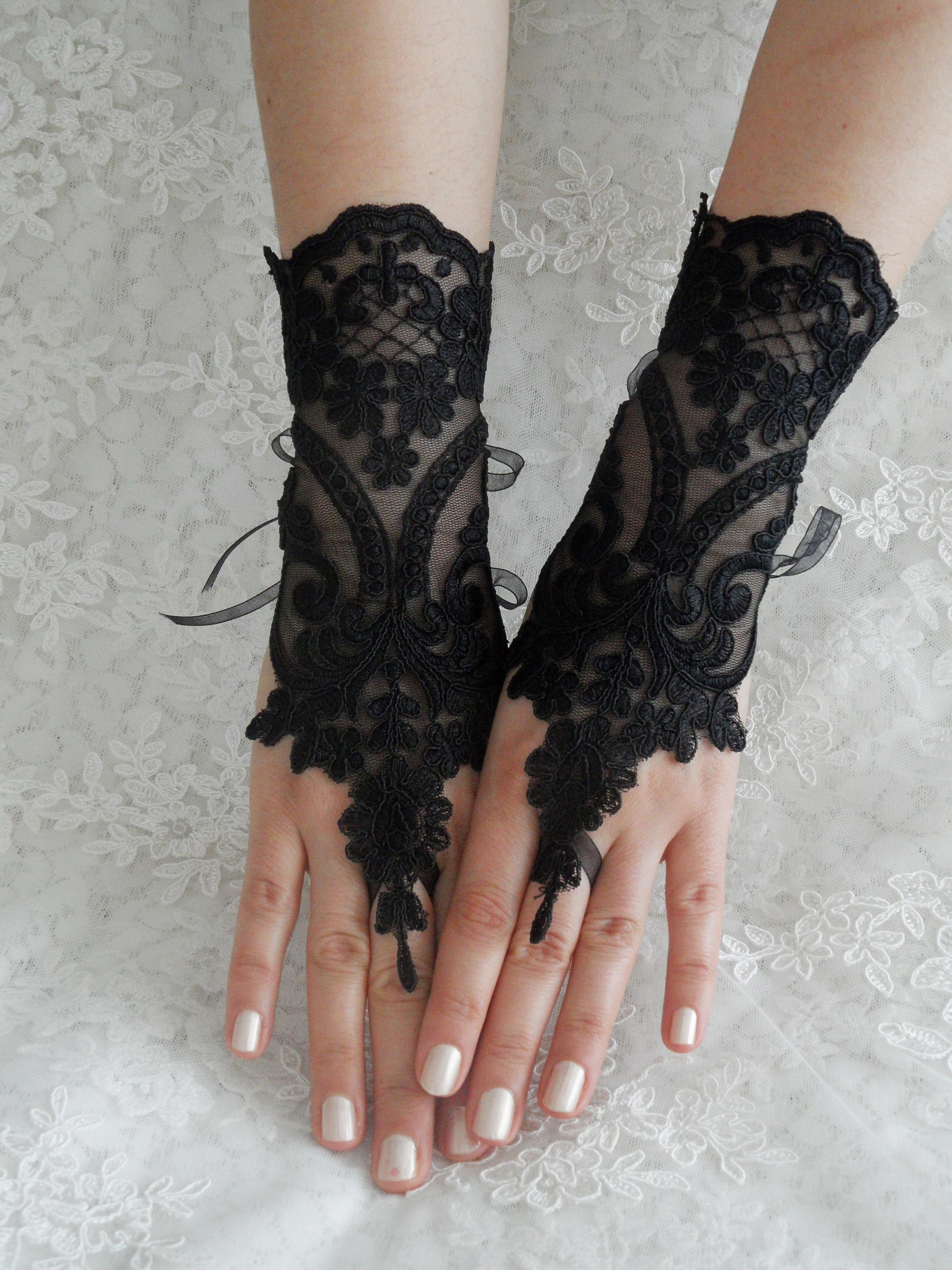 victorian lace gloves